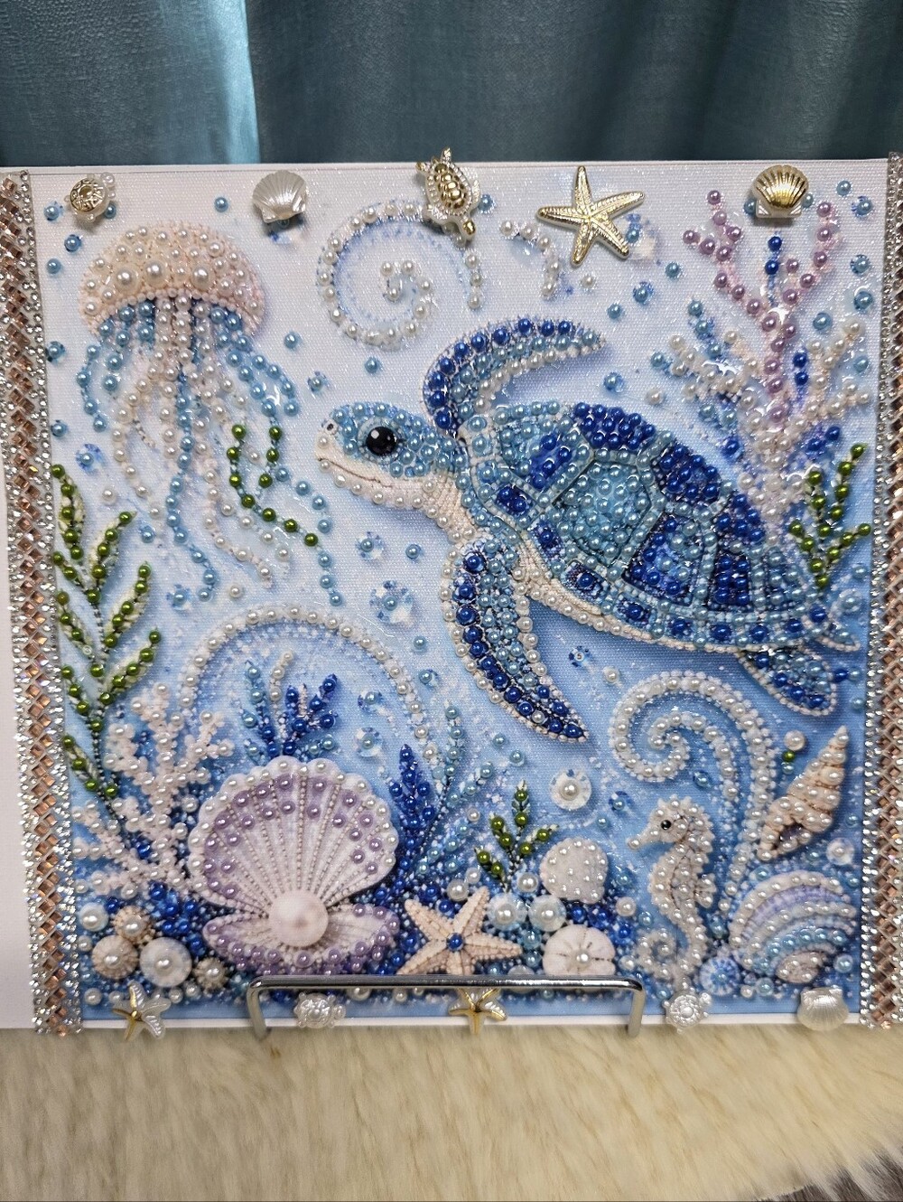 Sea Turtle Beaded Art